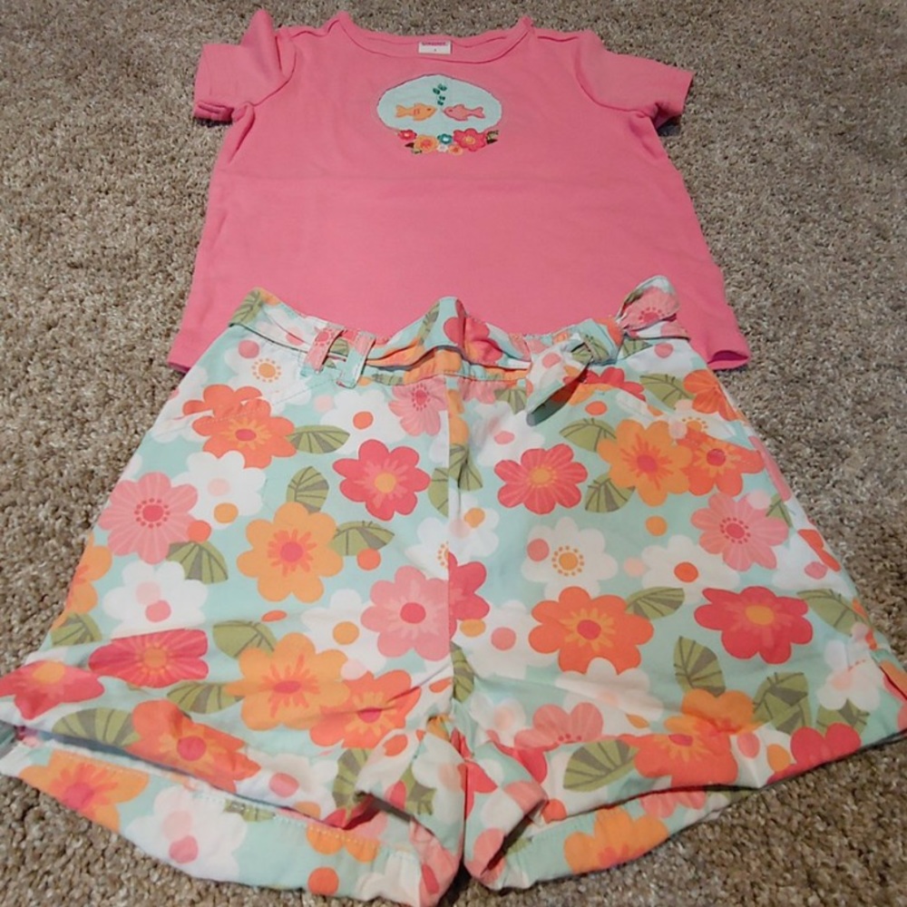 gymboree top and matching shorts